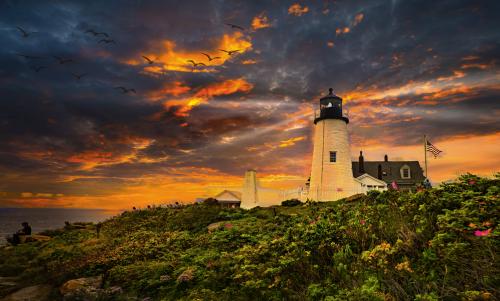 Pemaquid Lighthouse Sunset 2